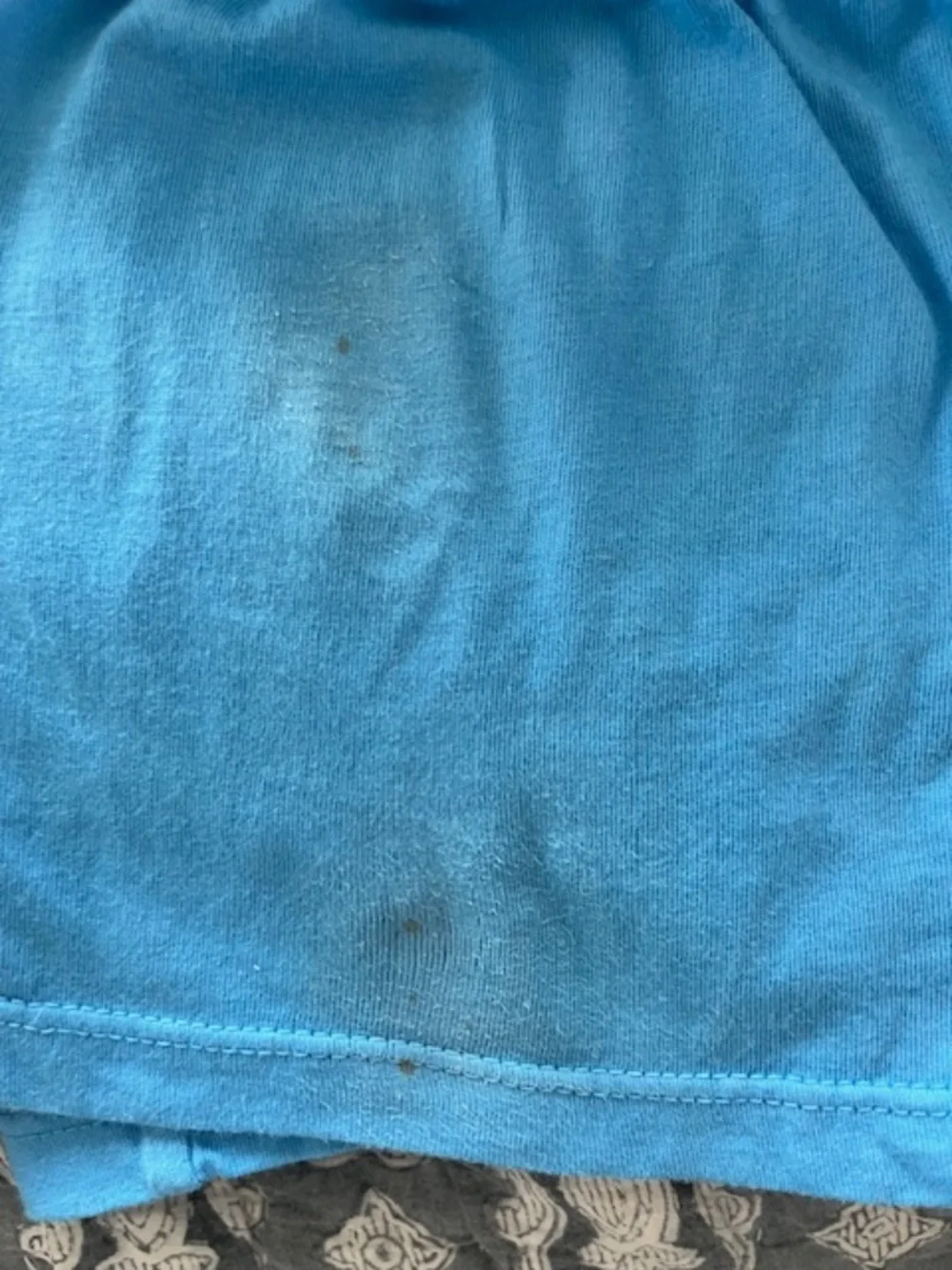 Johnny Was Blue Cotton Knit Embroidered Tiered Midi Dress SzM Boho Resort Beach - Picture 9 of 10